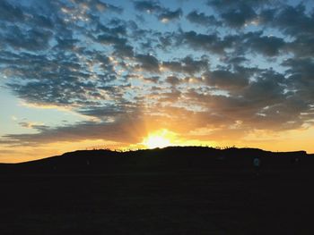 Sunset over landscape