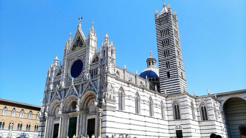 Low angle view of the cathedral of siena. 