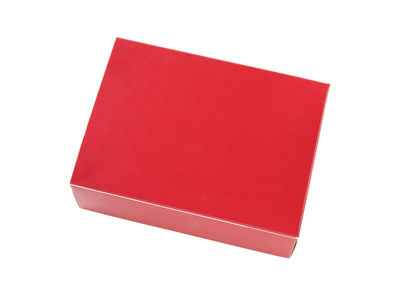 Close-up of red paper over white background