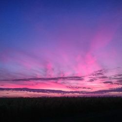 Scenic view of dramatic sky during sunset