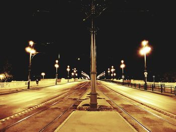 Empty road at night