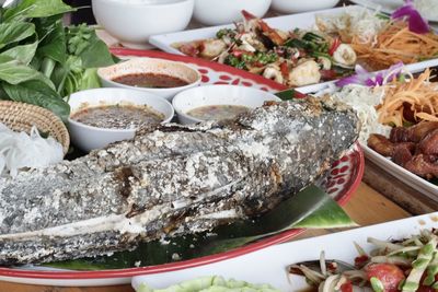 Close-up of food in plate