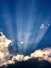 Low angle view of vapor trail in sky