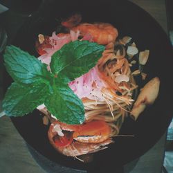 Close-up of food on table