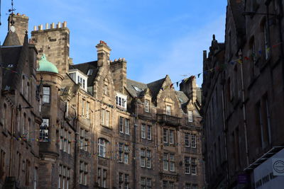 Low angle view of buildings in city