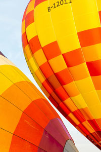 Low angle view of hot air balloon