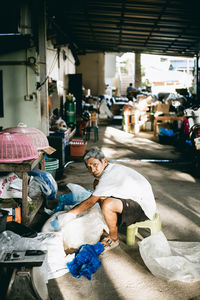 People in market