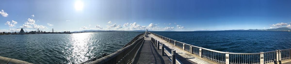 Panoramic view of sea against sky