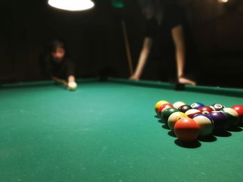 Men playing pool