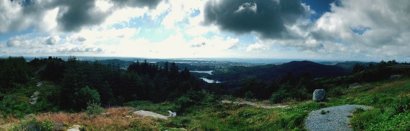 Panoramic view of landscape against sky