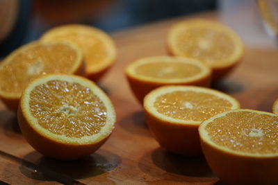 Close-up of fruits on table