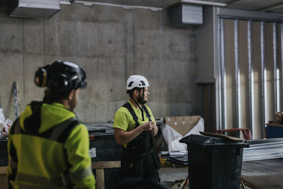 Workers at construction site