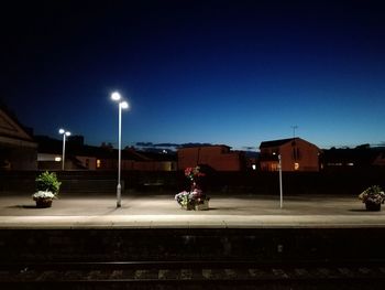 Cars on road at night