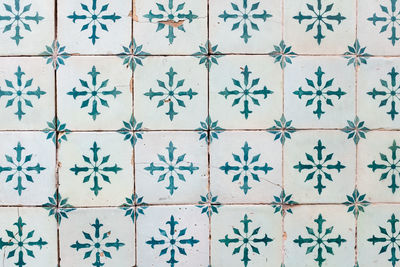 Full frame shot of tiled floor