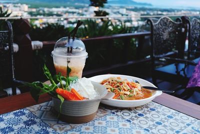 Close-up of drink on table at restaurant