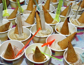 Close-up of food on table