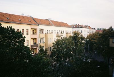 Residential buildings in berlin against sky