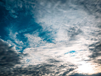 Low angle view of clouds in sky