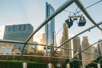 Low angle view of modern skyscraper