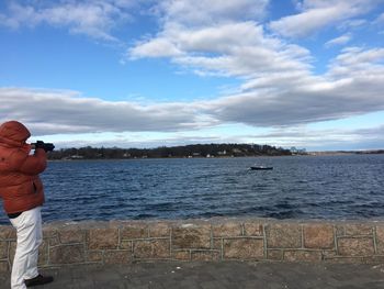 Scenic view of sea against sky