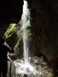 Scenic view of waterfall