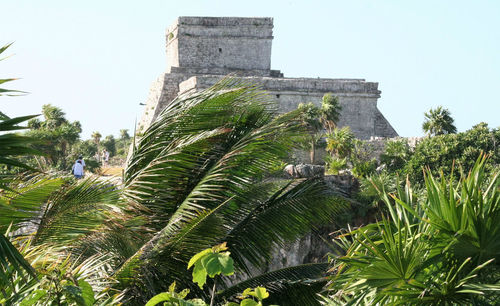 Low angle view of historical building against sky