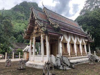 Exterior of temple against sky