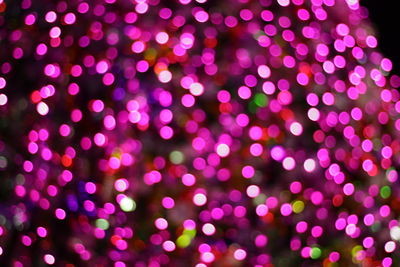 Defocused image of illuminated lights