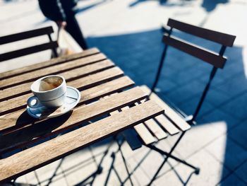 Close-up of coffee on table