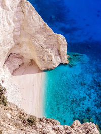 Rock formation on sea shore