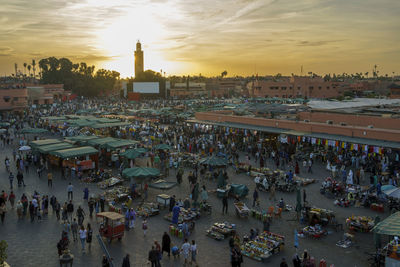 High angle view of city