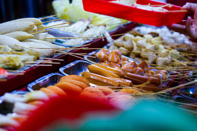 Close-up of seafood for sale