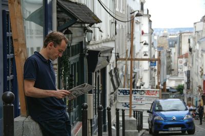 Man working on laptop