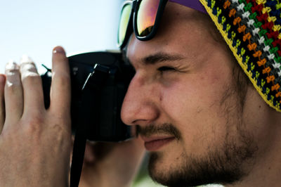 Close-up portrait of young man