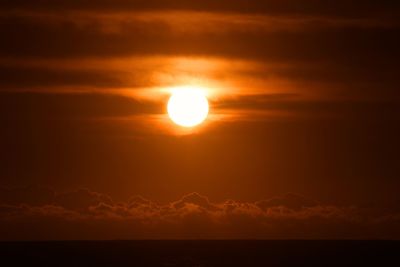 Scenic view of sunset over sea