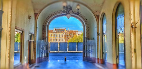 Entrance of historic building