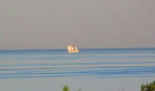 View of boats in sea