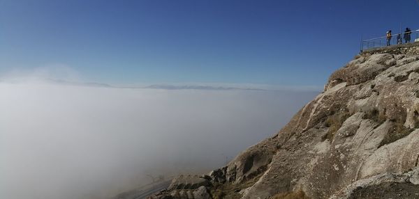 Scenic view of rocky mountains against sky