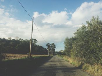 Trees on field against sky