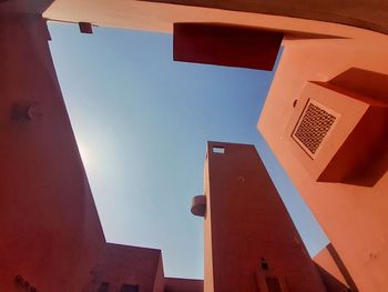 Low angle view of buildings against sky