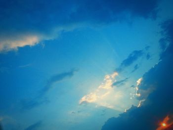 Low angle view of cloudy sky