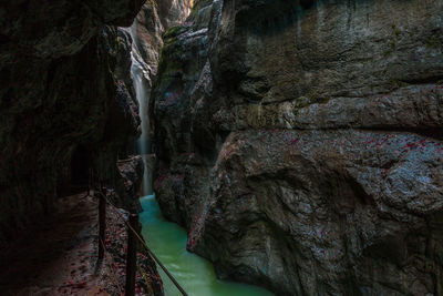 Rock formation in water