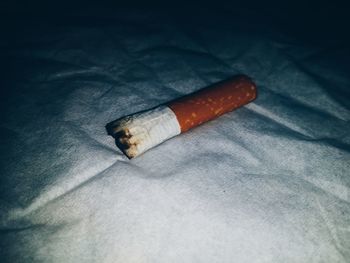 Close-up of cigarette smoking