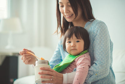 Portrait of mother and daughter