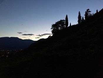 Scenic view of mountains against clear sky