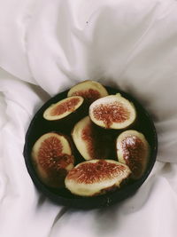 High angle view of fruits on table