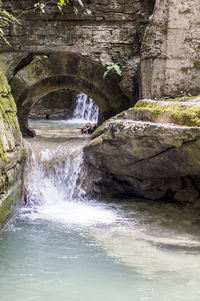 Scenic view of waterfall