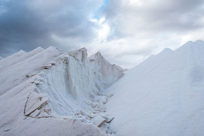 White salt mountains at majorca