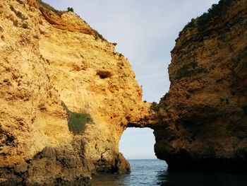 Rock formations in sea