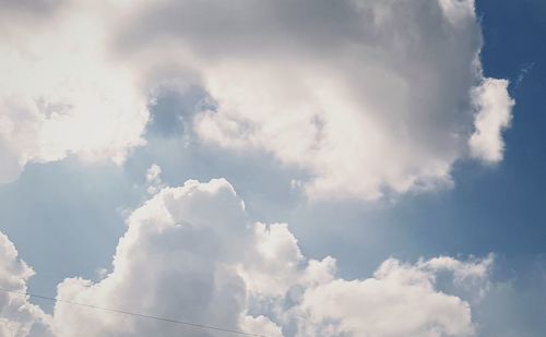 Low angle view of clouds in sky